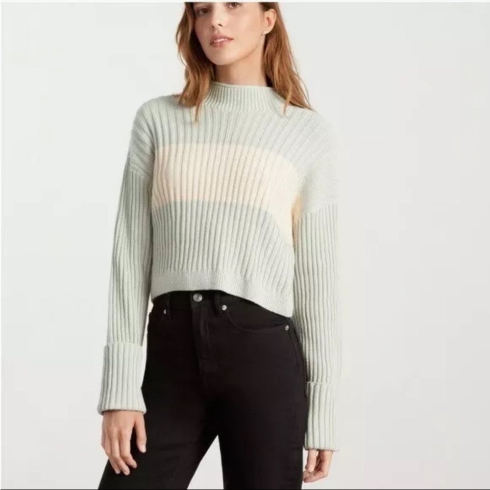 EVERLANE - COTTON RIBBED ROLLNECK SWEATER